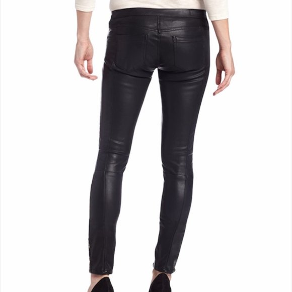 Blank NYC Floral Tapestry & Faux Leather Pants - Picture 2 of 11